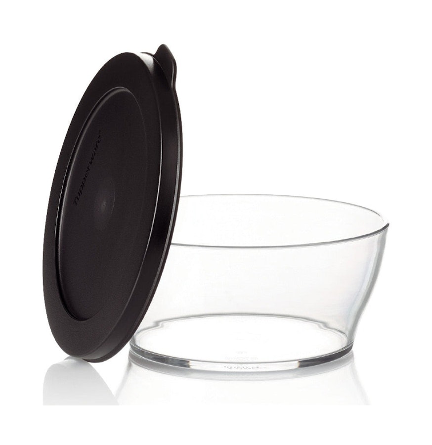Tupperware Eco+ Clear Bowl 2.4L Black Black