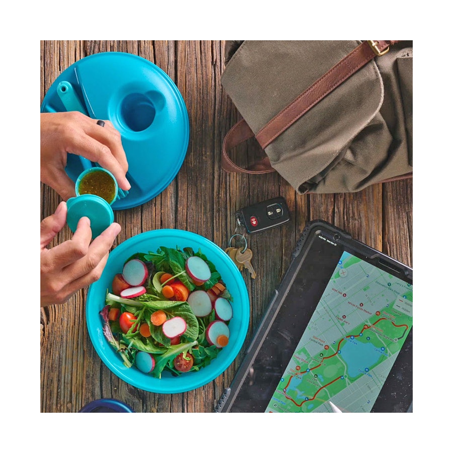 Tupperware Salad On The Go Set Blue/Green Blue/Green