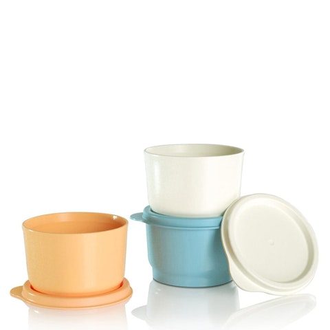 Tupperware Snack Cup Container Set Multi Coloured