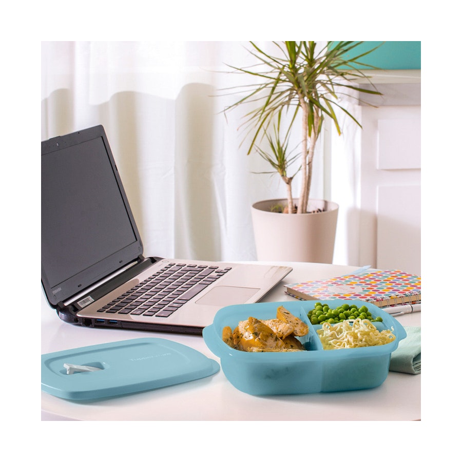 Tupperware Store, Serve & Go Lunchbox 1L Dolphin Blue Dolphin Blue