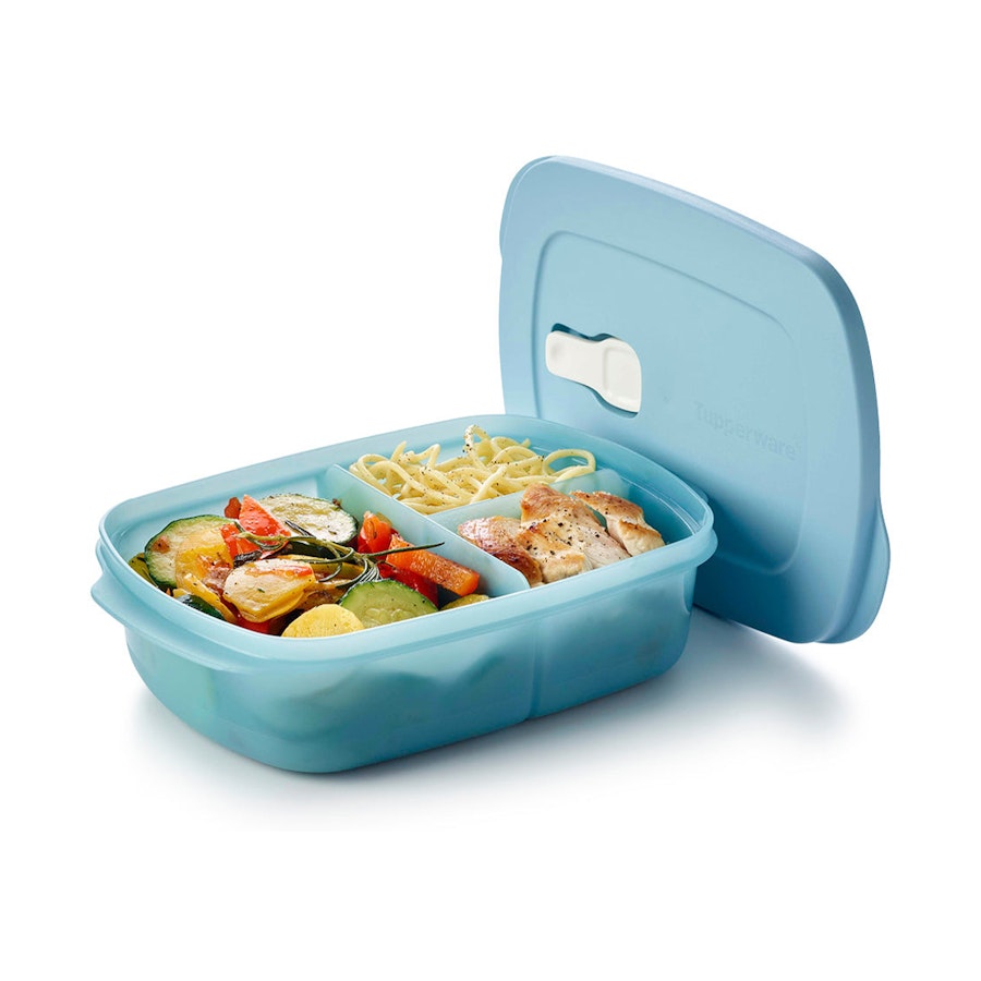 Tupperware Store, Serve & Go Lunchbox 1L Dolphin Blue Dolphin Blue
