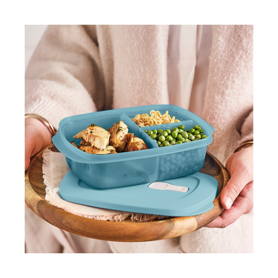 Tupperware Store, Serve & Go Lunchbox 1L Dolphin Blue Dolphin Blue