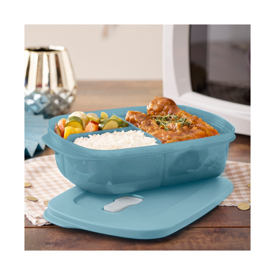 Tupperware Store, Serve & Go Lunchbox 1L Dolphin Blue Dolphin Blue