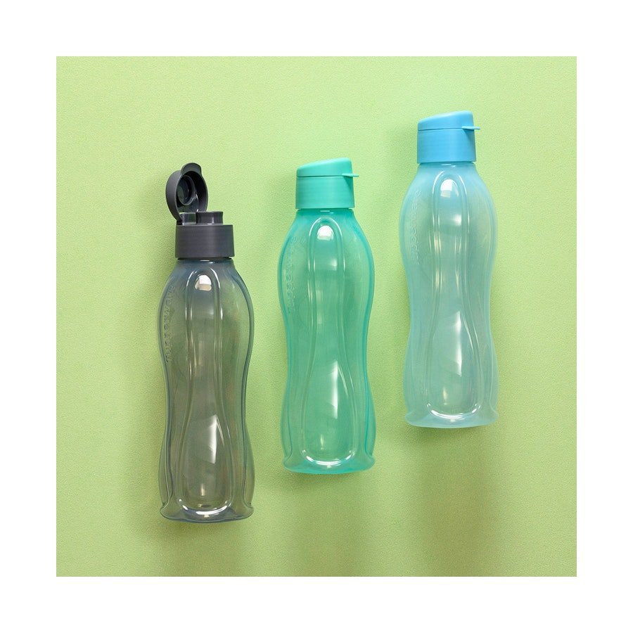 Tupperware Eco Bottle 750ml (Set of 3) Green/Blue/Grey Green/Blue/Grey