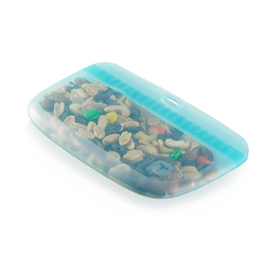 Tupperware Ultimate Silicone Slim Bag Small (Set of 4) Sheer Aquamarine Sheer Aquamarine