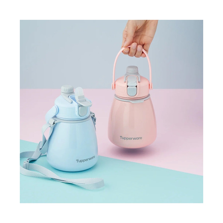 Tupperware Thermal Potbelly 1L Flask Blue Mist Blue Mist