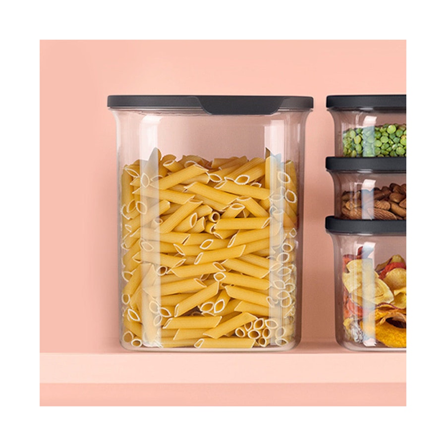 Tupperware Ultra Clear Square 3.6L Container Black Black