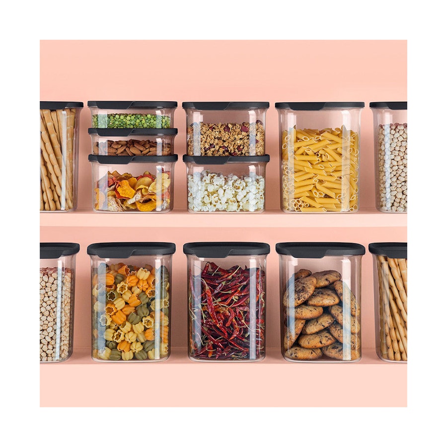 Tupperware Ultra Clear Square 3.6L Container Black Black
