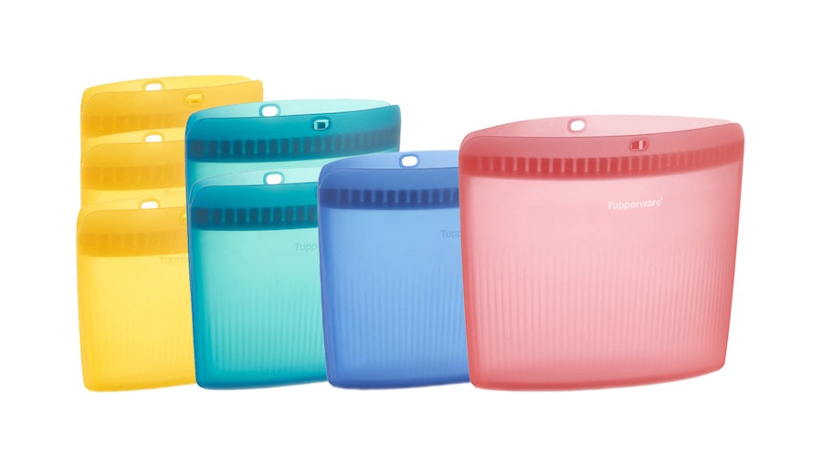 Tupperware Ultimate Silicone Bags (Set of 7) Multi Coloured Multi Coloured
