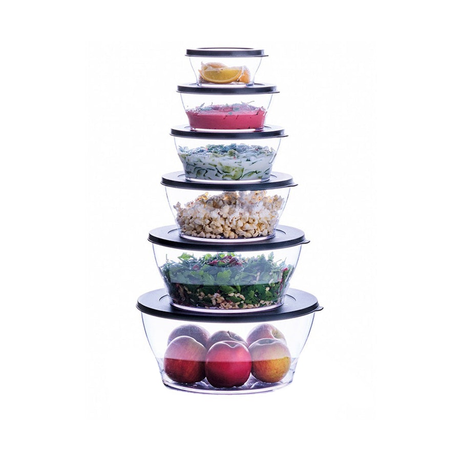 Tupperware Eco+ Clear Bowls Mega Set Black Black