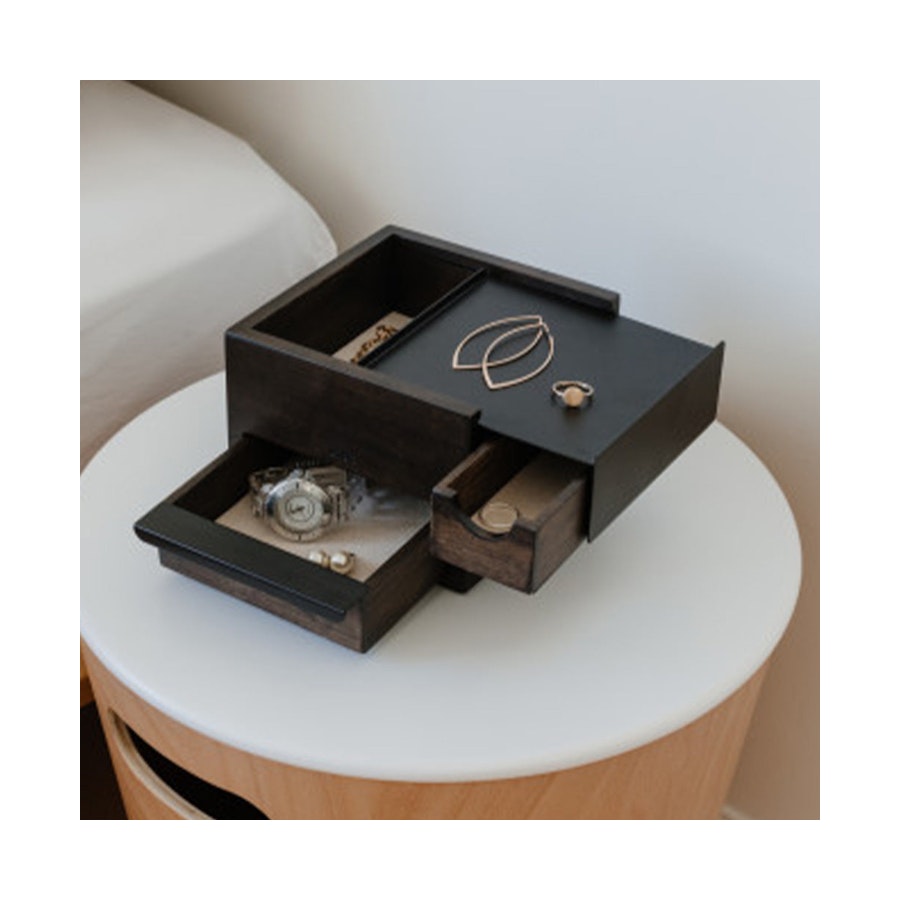Umbra Stowit Mini Jewellery Box Black/Walnut Black/Walnut