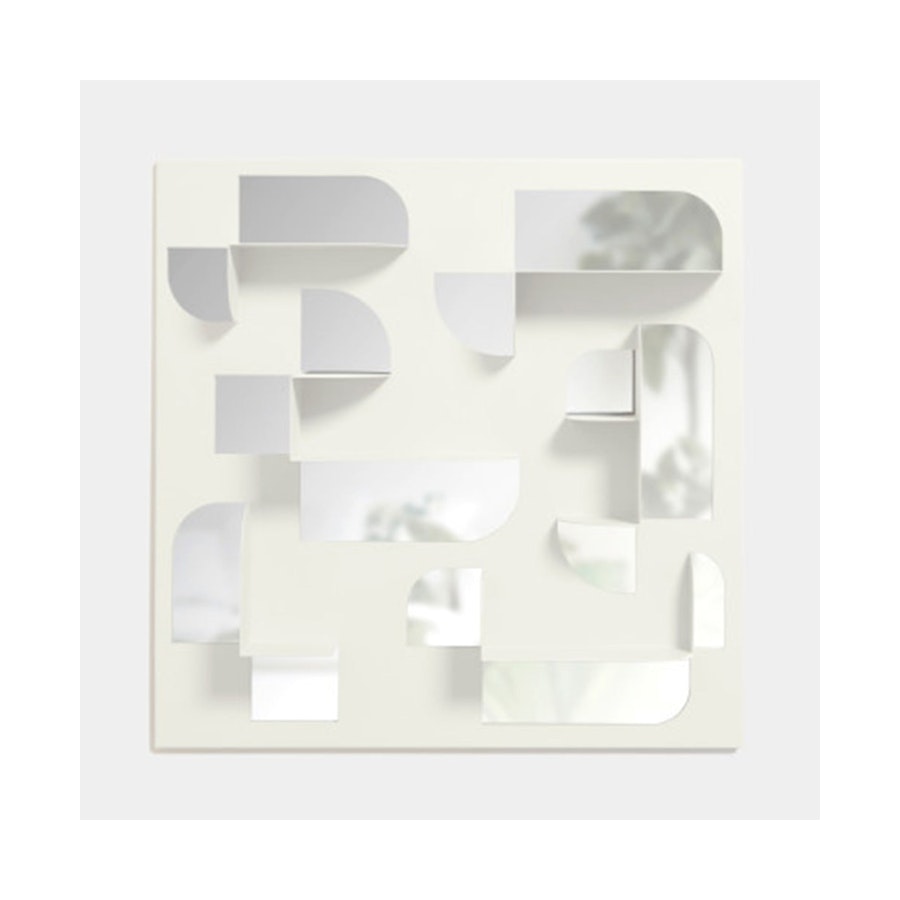 Umbra Bend Mirror with Shelves Grey Grey