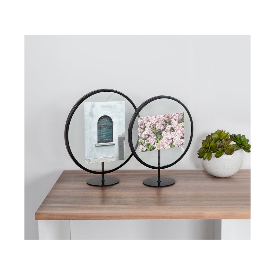 Umbra Infinity Floating Round Picture Frame - 10cm x 15cm Black Black