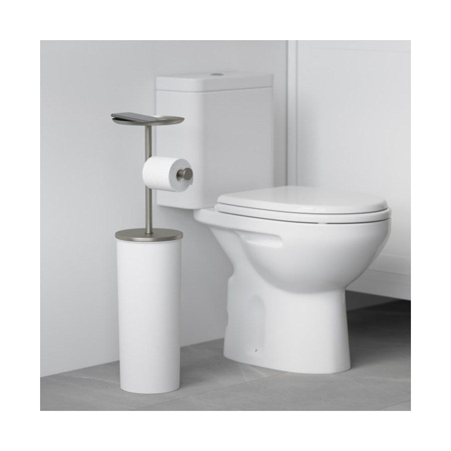 Umbra Portoloo Toilet Paper Stand White/Nickel White/Nickel