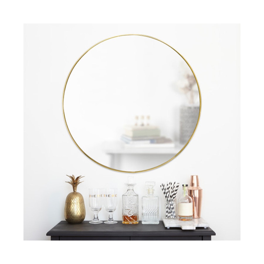 Umbra Hubba Wall Mirror (86cm) Brass Brass