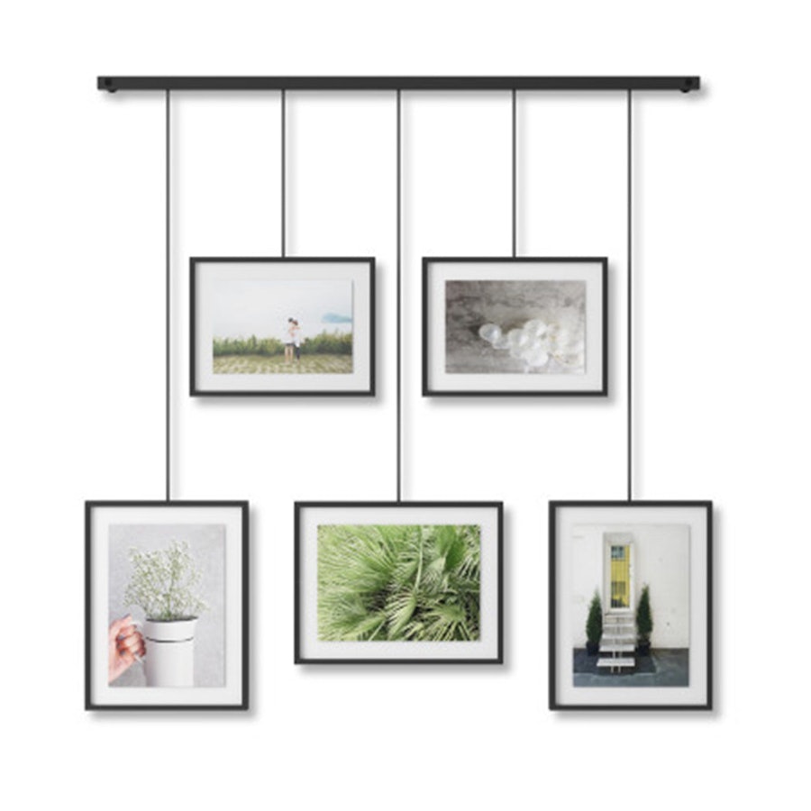 Umbra Exhibit Wall Picture Frames (Set of 5) Black Black