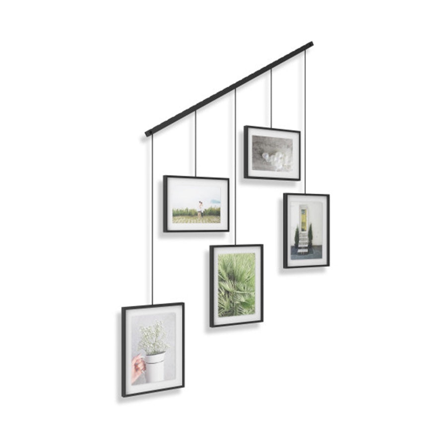 Umbra Exhibit Wall Picture Frames (Set of 5) Black Black