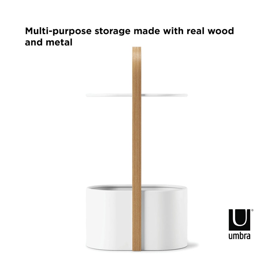 Umbra Bellwood Storage Table White/Natural White/Natural