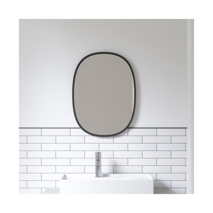Umbra Hub Oval Wall Mirror (61cm x 45.7cm) Black Black