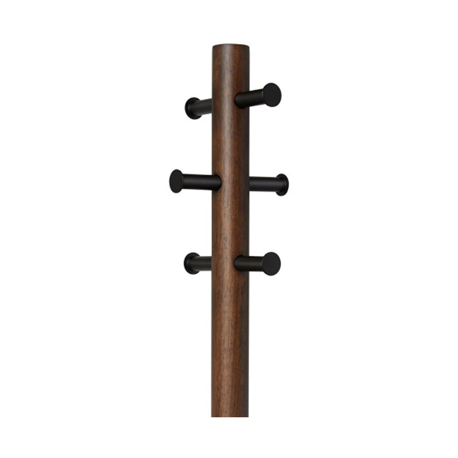 Umbra Pillar Stool with Built-In Coat Rack Black/Walnut Black/Walnut