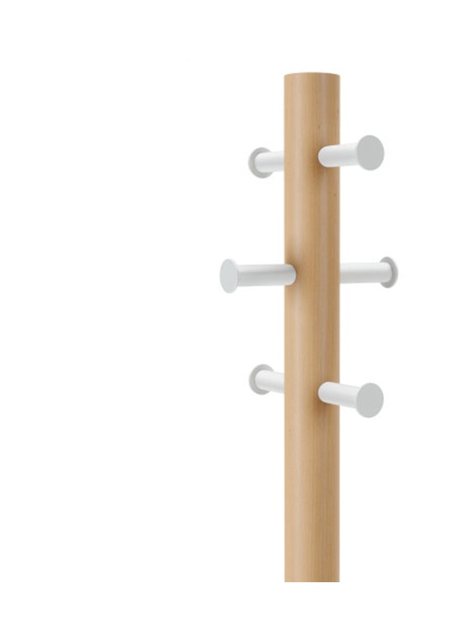 Umbra Pillar Stool with Built-In Coat Rack White/Natural White/Natural