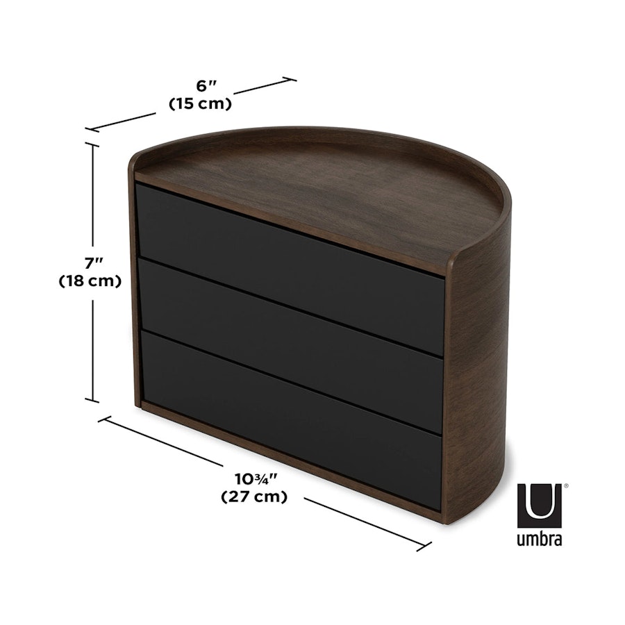 Umbra Moona Storage Box Black/Walnut Black/Walnut