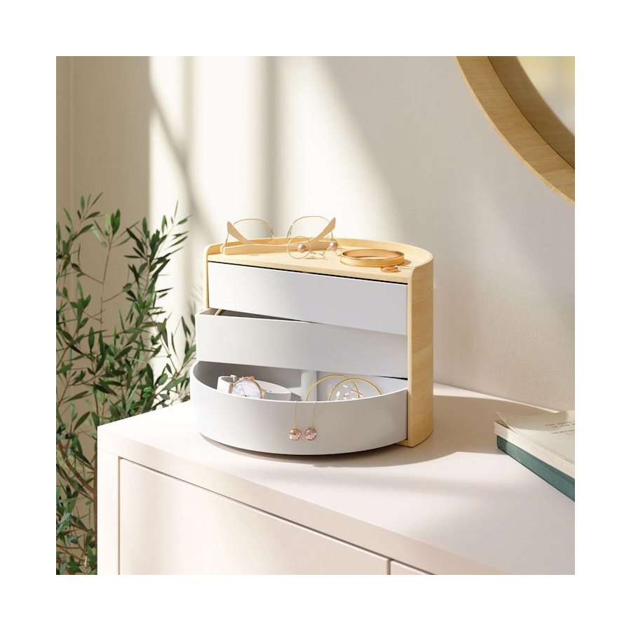 Umbra Moona Storage Box White/Natural White/Natural