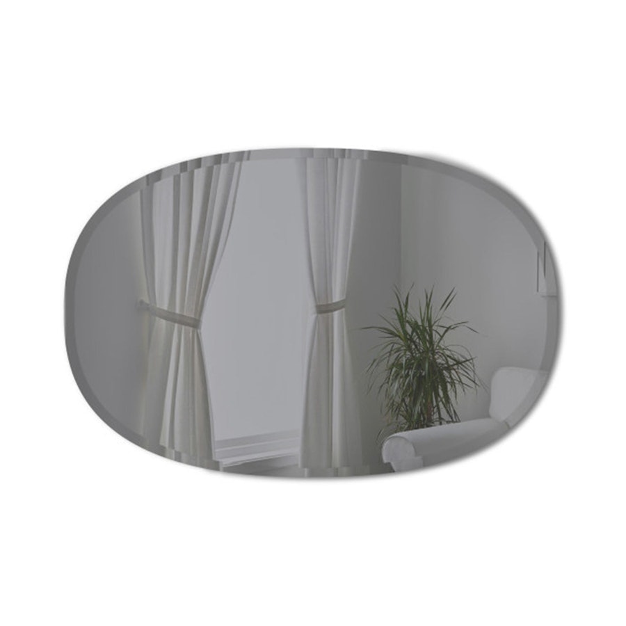 Umbra Hub Beveled Oval Mirror (91.4cm x 61cm) Smoke Smoke