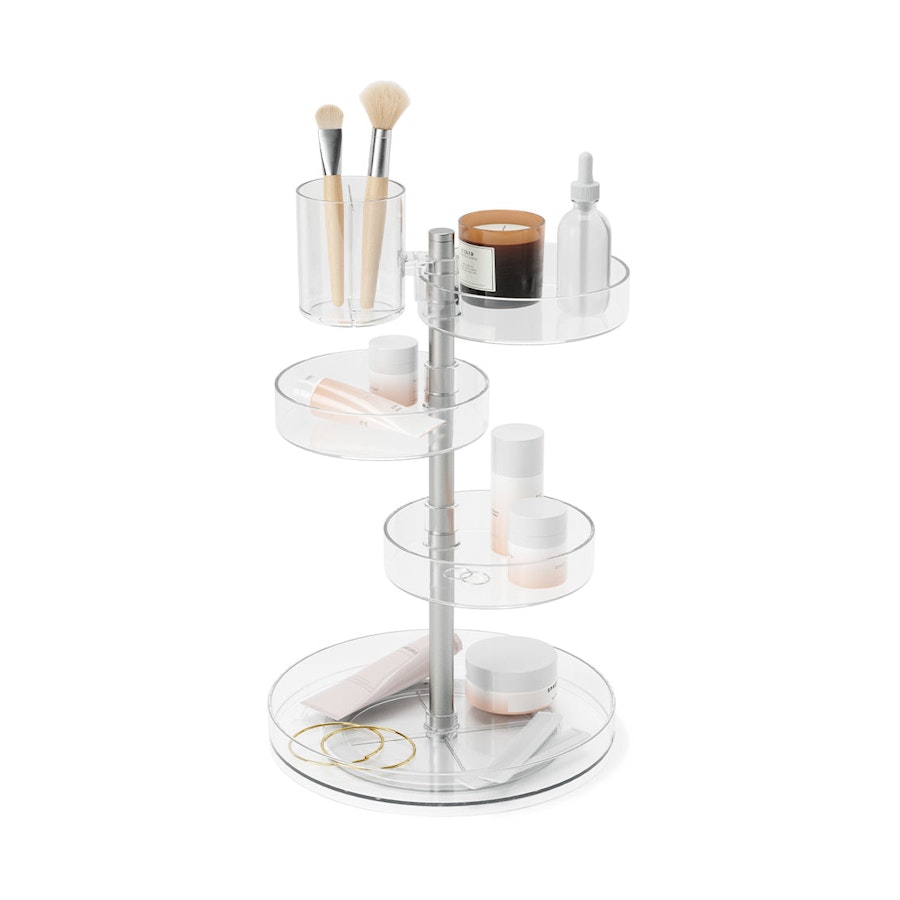 Umbra Pirouette Cosmetic Organiser Clear/Nickel Clear/Nickel