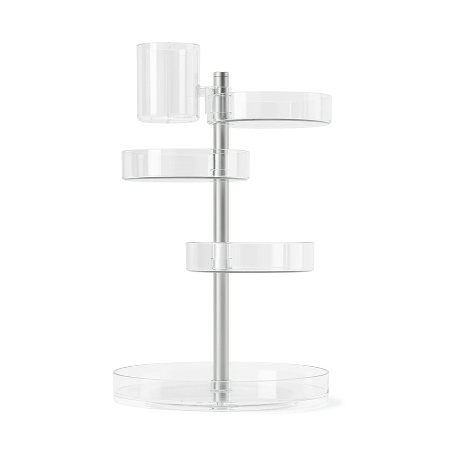 Umbra Pirouette Cosmetic Organiser Clear/Nickel Clear/Nickel