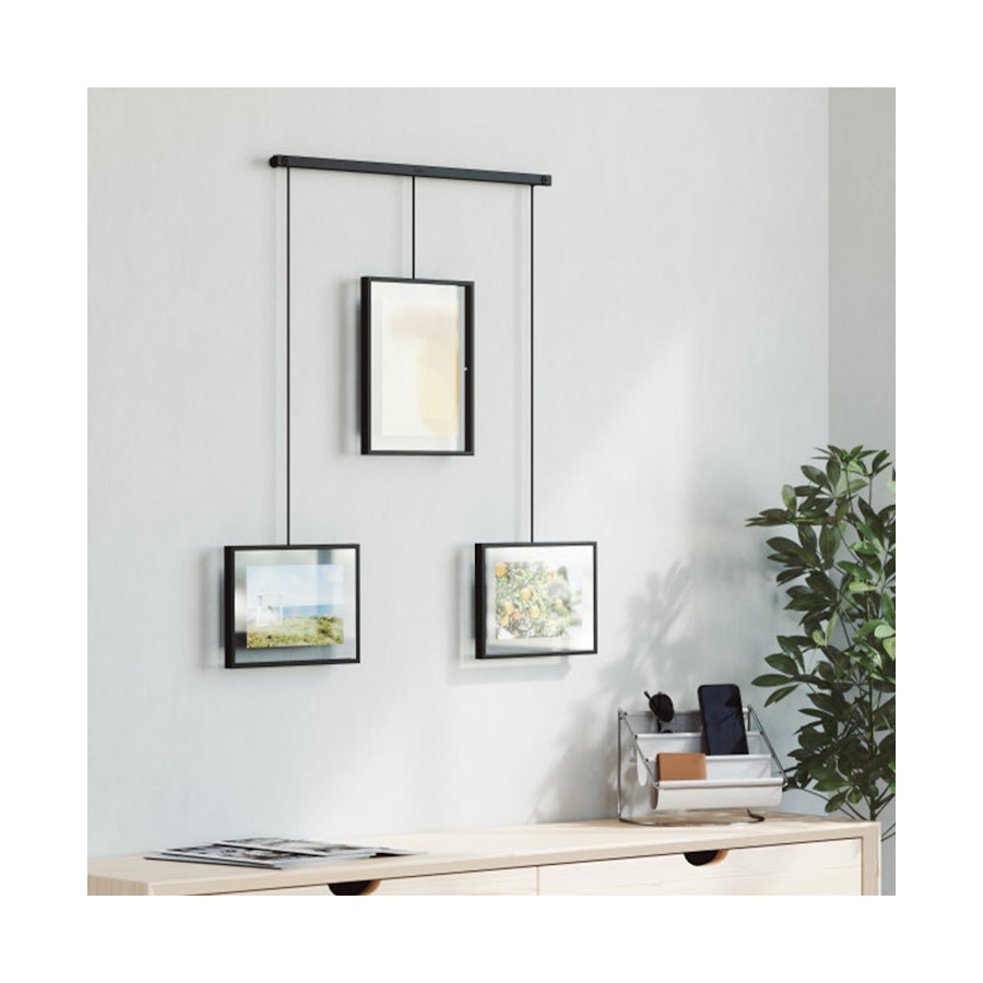 Umbra Exhibit Wall Picture Frames (Set of 3) Black Black