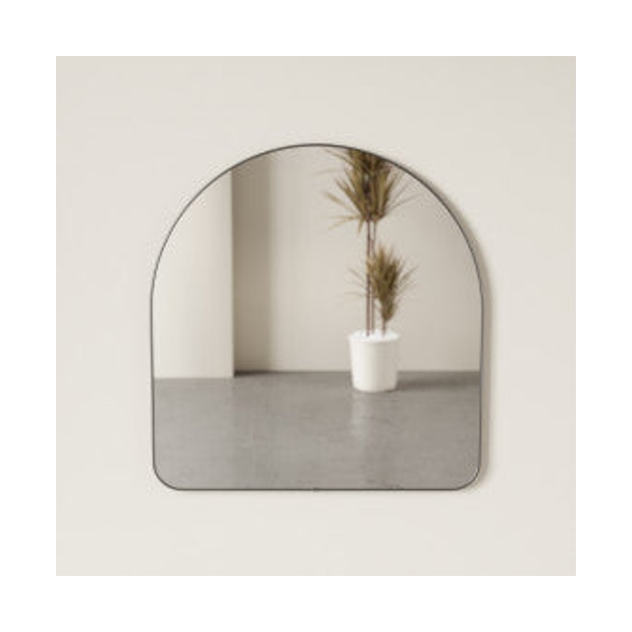 Umbra Hubba Arched Mirror (87cm x 92cm) Metallic Titanium Metallic Titanium