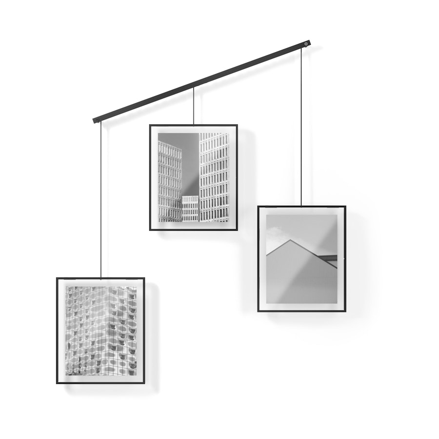 Umbra Exhibit 13 x 18cm Wall Picture Frames (Set of 3) Black Black