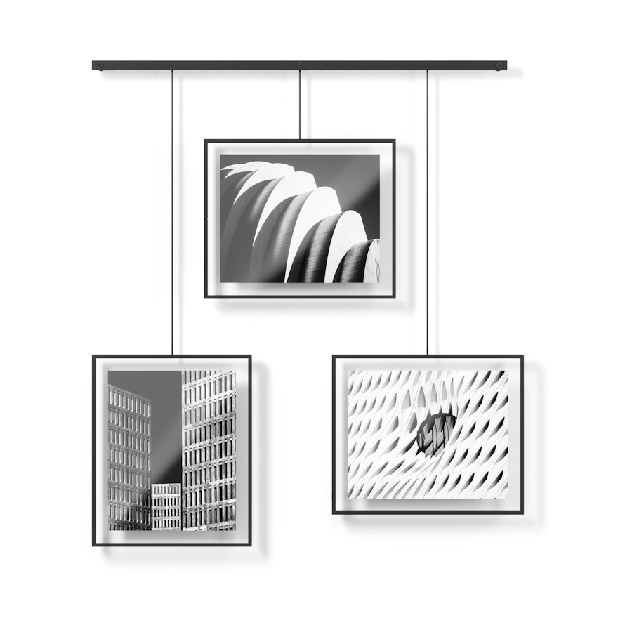 Umbra Exhibit 13 x 18cm Wall Picture Frames (Set of 3) Black Black