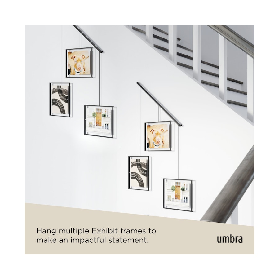 Umbra Exhibit 13 x 18cm Wall Picture Frames (Set of 3) Black Black