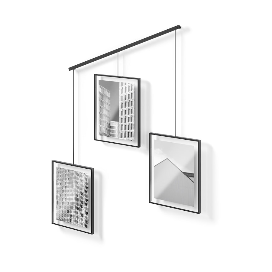 Umbra Exhibit 13 x 18cm Wall Picture Frames (Set of 3) Black Black