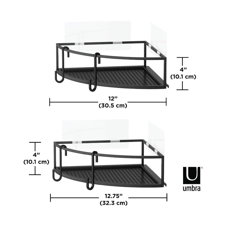Umbra Cubiko Corner Bins (Set of 2) Black Black