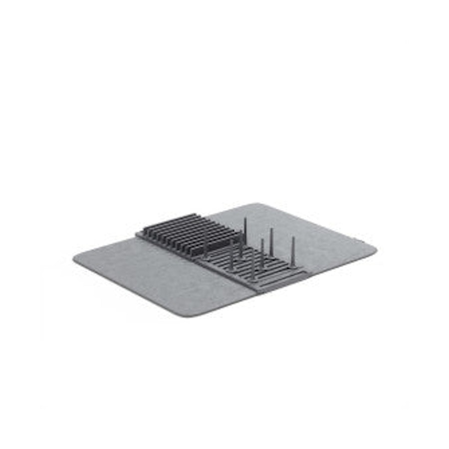 Umbra UDry Peg Dish Drying Rack with Mat Charcoal Charcoal