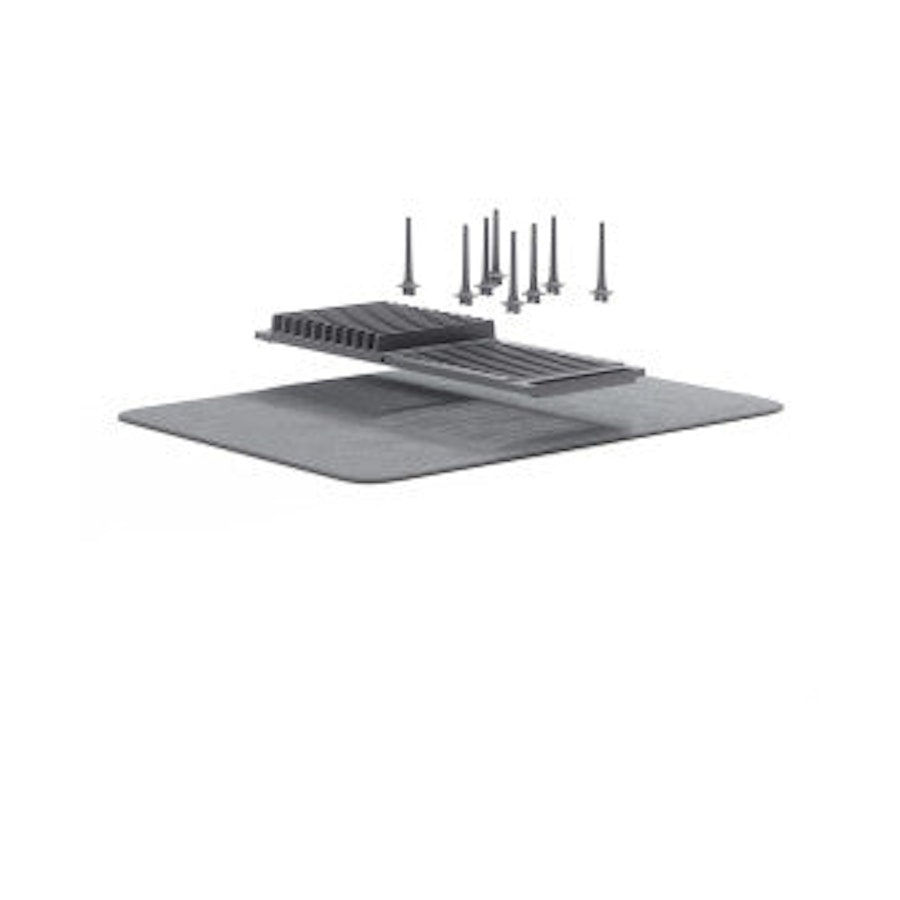 Umbra UDry Peg Dish Drying Rack with Mat Charcoal Charcoal