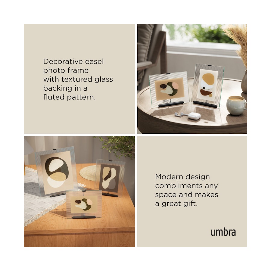 Umbra Flute 10 x 15cm Picture Frame Black Black