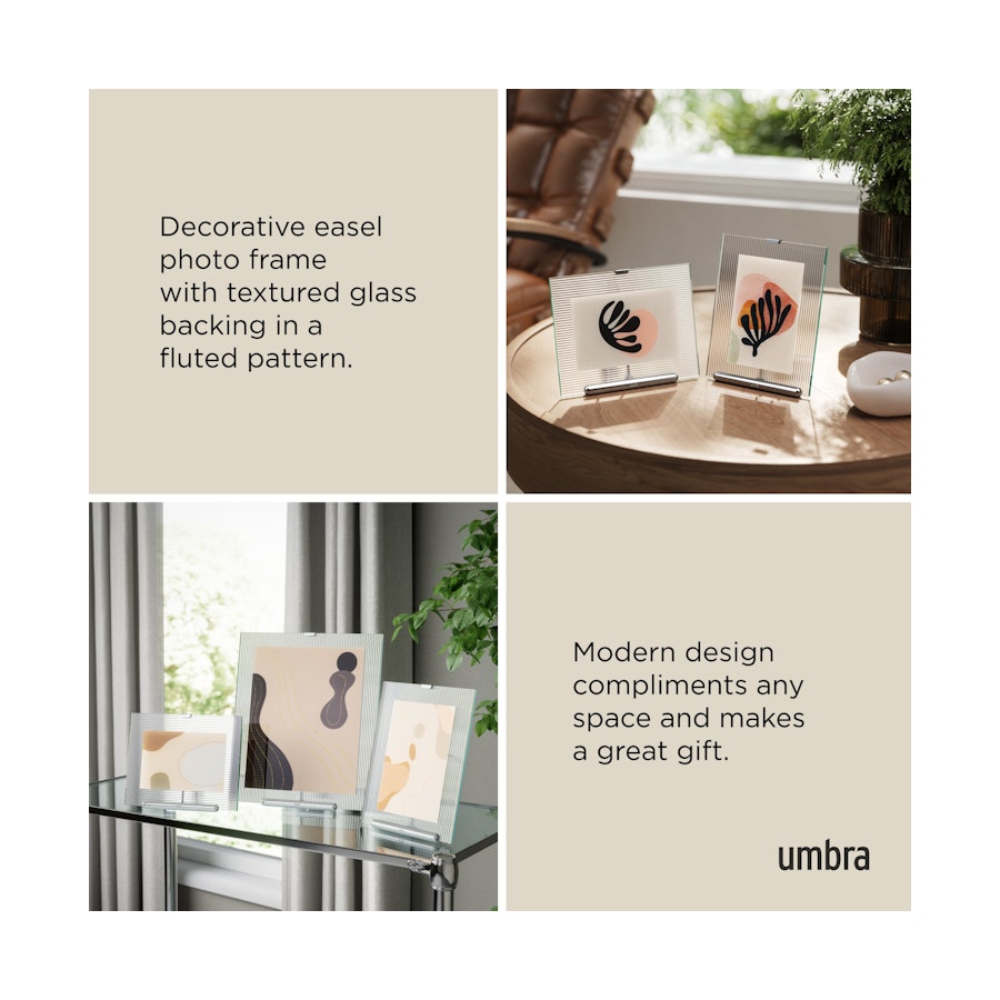 Umbra Flute 10 x 15cm Picture Frame Chrome Chrome