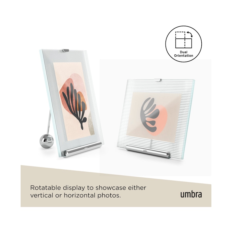 Umbra Flute 10 x 15cm Picture Frame Chrome Chrome