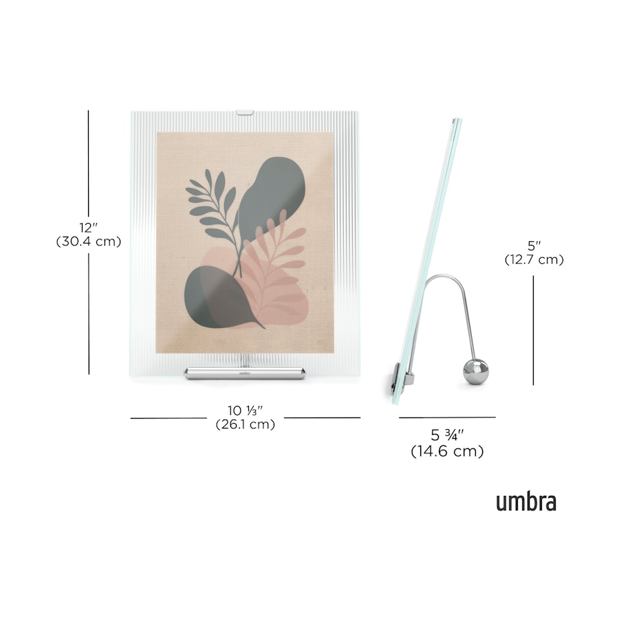 Umbra Flute 20 x 25cm Picture Frame Chrome Chrome