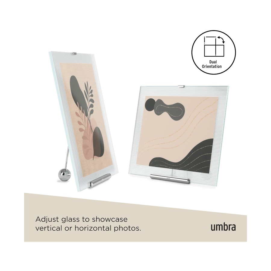 Umbra Flute 20 x 25cm Picture Frame Chrome Chrome