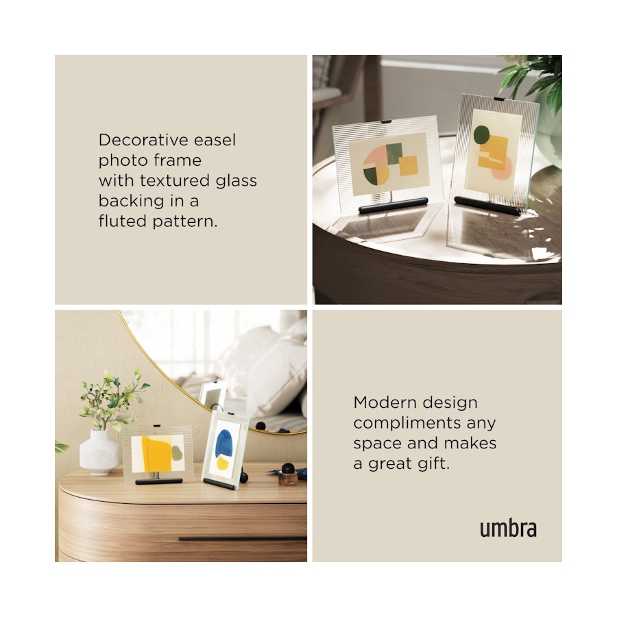 Umbra Flute 13 x 18cm Picture Frame Black Black