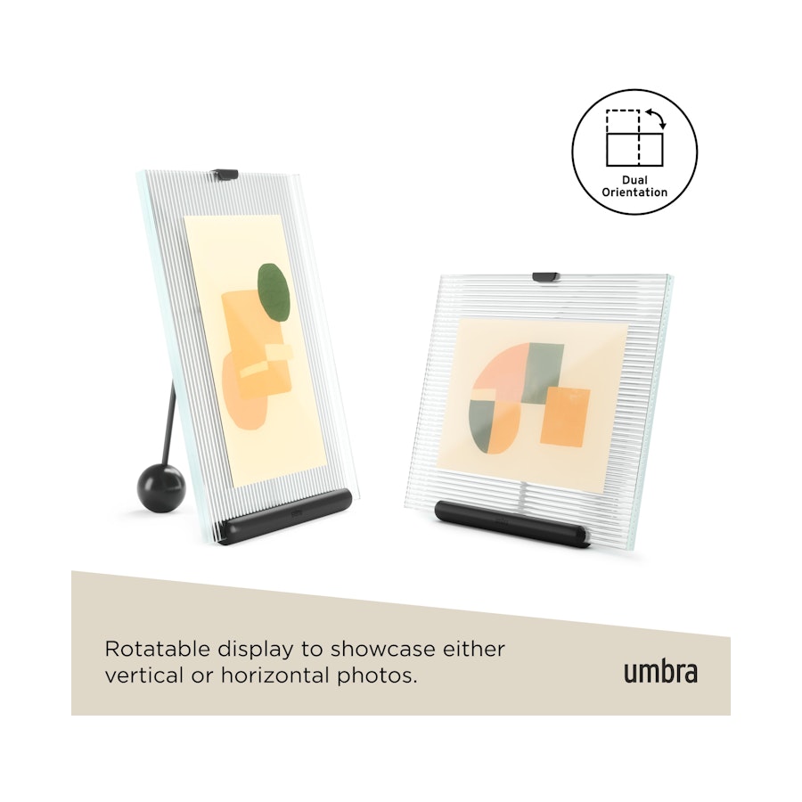 Umbra Flute 13 x 18cm Picture Frame Black Black