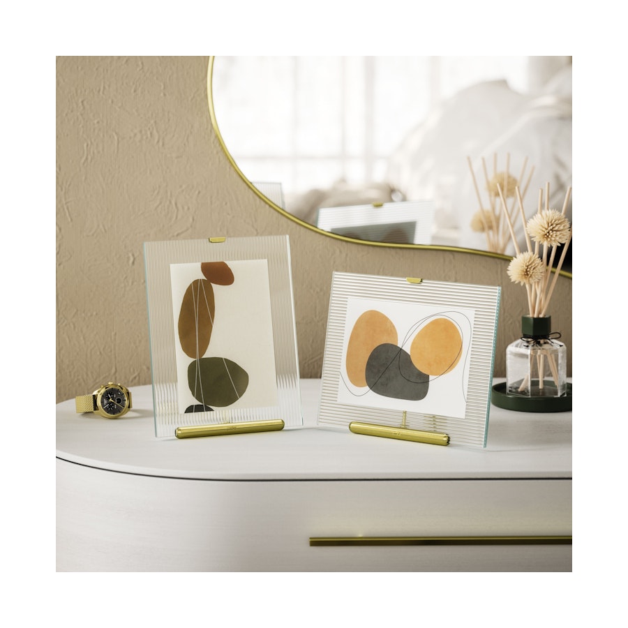 Umbra Flute 13 x 18cm Picture Frame Brass Brass