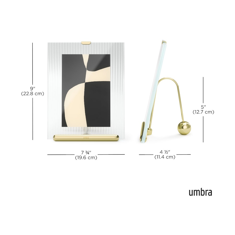 Umbra Flute 13 x 18cm Picture Frame Brass Brass