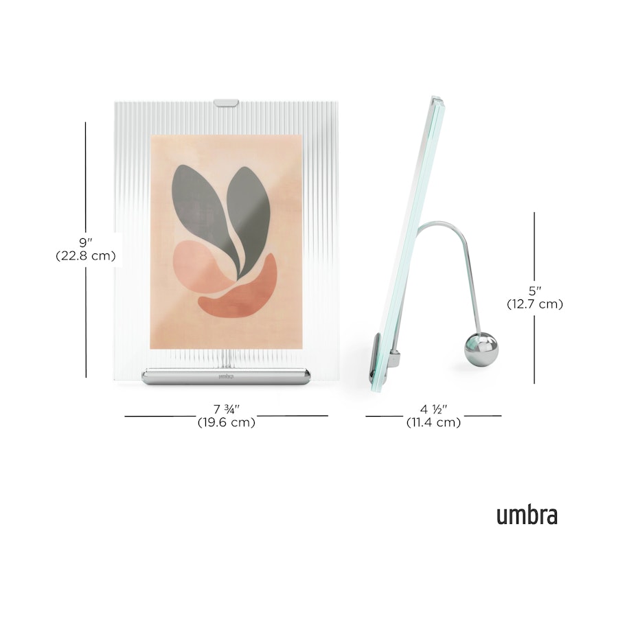 Umbra Flute 13 x 18cm Picture Frame Chrome Chrome