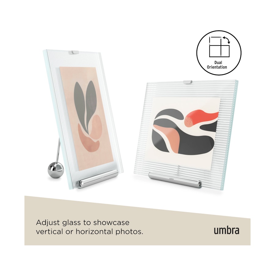 Umbra Flute 13 x 18cm Picture Frame Chrome Chrome